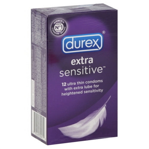 "Durex Extra Sensitive Condoms Lubricated - 12 Pack New Item Number 30271 PM130"