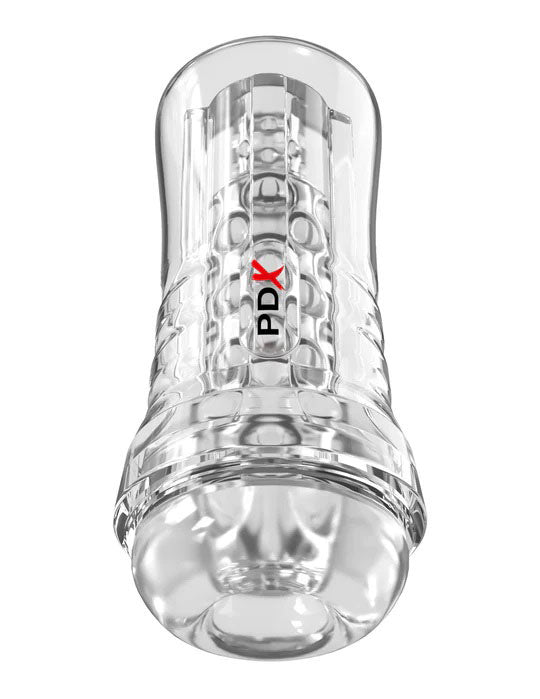 "Pdx Elite Viewtube Plus See-Thru Ez-Grip Stroker - Clear PDRD557-20"