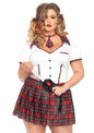 "Plus Boarding School Flirt Costume - 3x/4x - White / Red LA-85431XWR3X4"