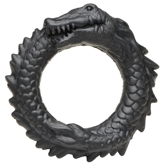 "Black Caiman Silicone Cock Ring - Black CC-AH297"