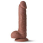 "Easy Riders 7 Silicone Dildo With Balls - Dark CN-18-0934-11"