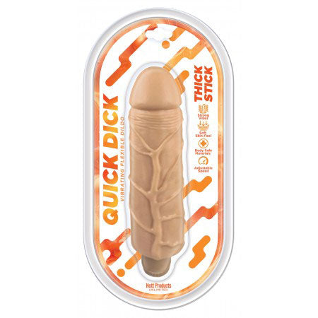 "Thick Stick Quick Dick - Vibrating Flex Dildo - 5 Inch HTP3766"
