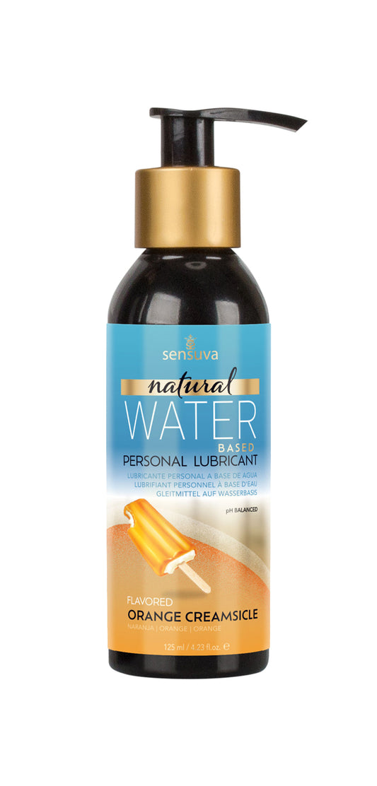 "Natural Water-Based Personal Lubricant - Orange Creamsicle 4 Fl. Oz. (125ml) Bottle SEN-VL711-ML"