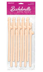 "Bachelorette Party Favors - Dicky Sipping Straws - Light - 10 Piece PD6203-01"