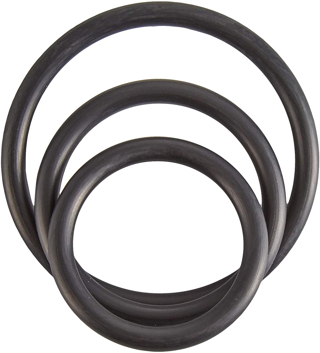 "Rubber Cock Ring Set - Black BSPR-14"