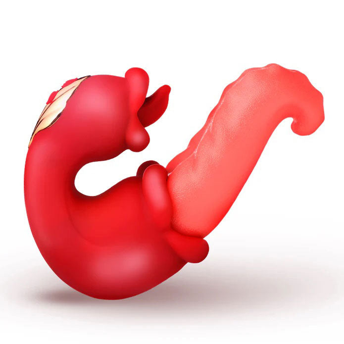 "Lickgasm Lick Lasher Licking Vibrator - Red LG-AH831"