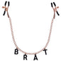 "Brat Charmed Nipple Clamps - Rose Gold SS09847"