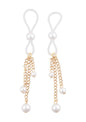 "Pearl Nipple Ties - Gold/white SS09858"